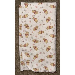 Classic Winnie the Pooh. Fleece Receiving‎ Blanket Multi Color Size 27" x 27"